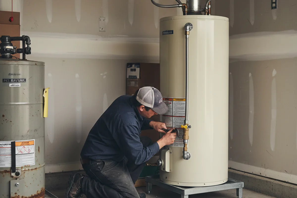 Water heater and shutoff valve replacement in Belle Haven