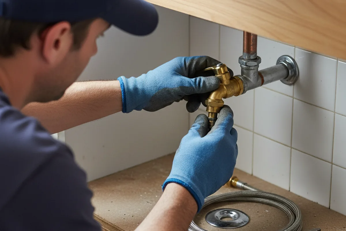 Shutoff valve and fitting work during Faucet and Fixture Repair in Belle Haven